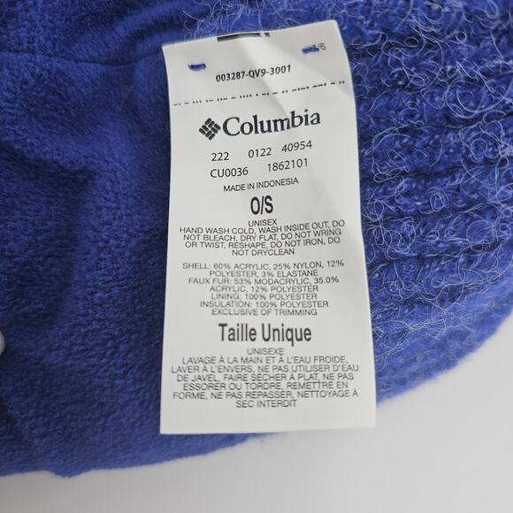 Columbia Winter Blur Pom Pom Beanie Unisex One Size NWT Warm Knit Hat New Blue - Picture 9 of 10